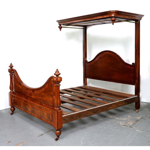 Appraisal: A Victorian mahogany half tester bed cm wide repolished