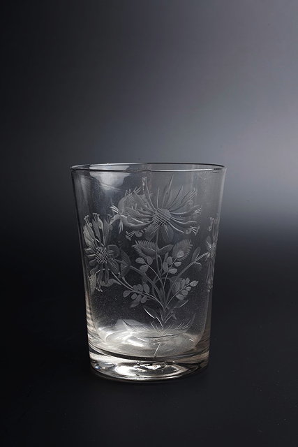 Appraisal: AN TH CENTURY GLASS LARGE TUMBLER of slightly tapered form