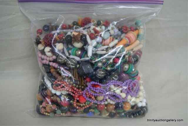 Appraisal: Bag full of Just Necklaces and ChainsIncludes Bead necklaces shell