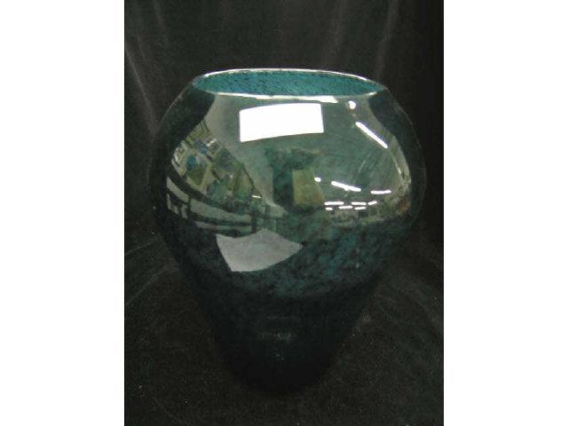 Appraisal: Monart Art Glass Vase deep blue-green aquatic decor