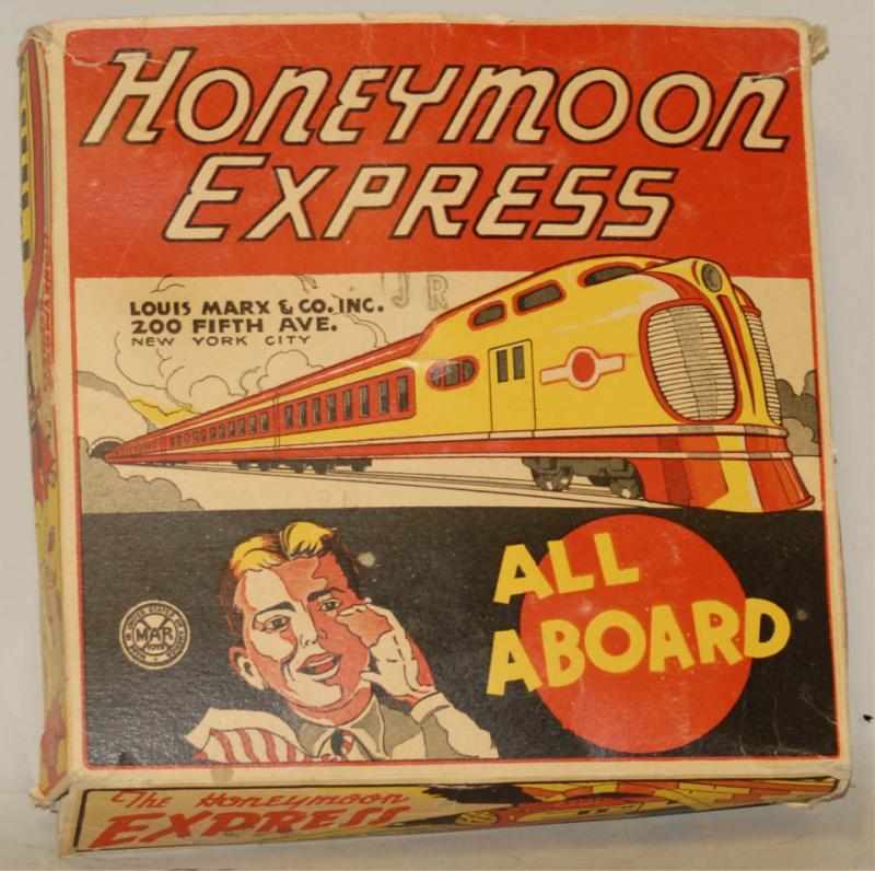 Appraisal: Marx Tin Litho Wind Up Honeymoon Express Toy Includes original