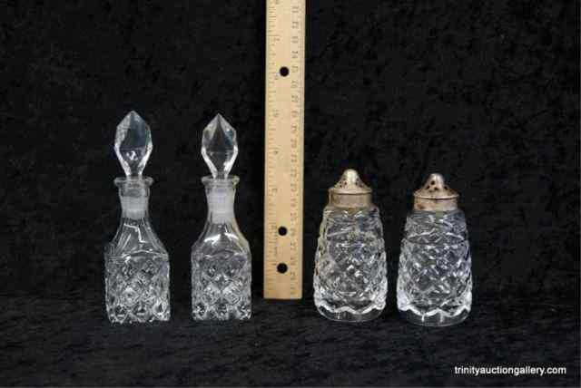 Appraisal: Lead Crystal Cruet Salt Pepper SetThis is a nice elegant