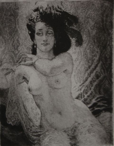 Appraisal: Norman Lindsay - Rita facsimile etching initialed 'N L' lower