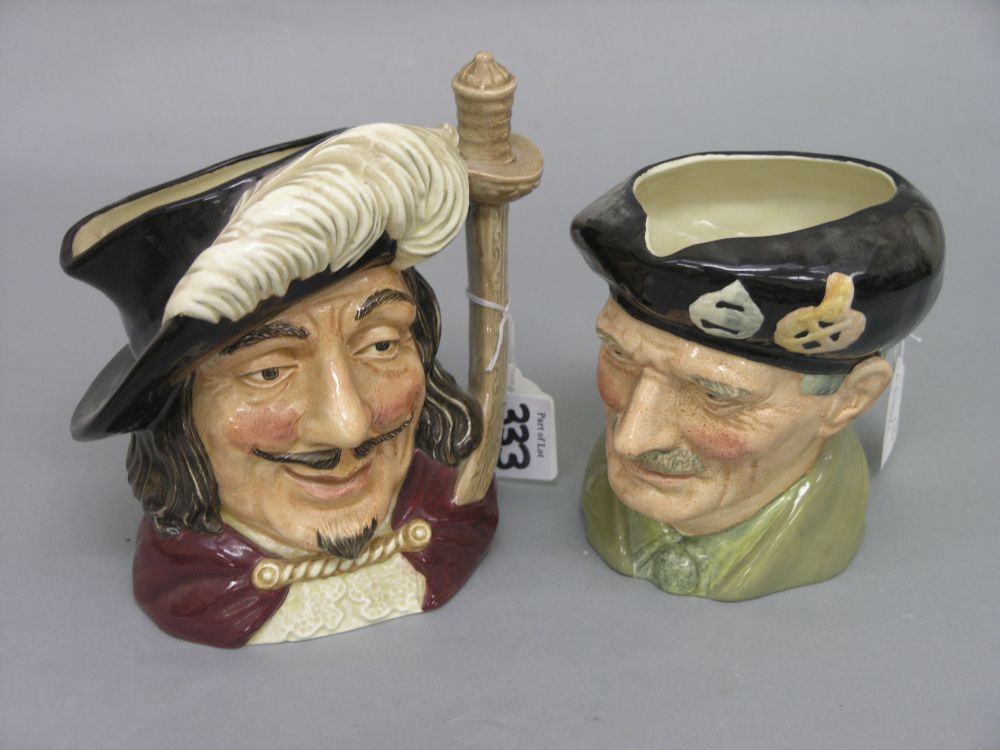 Appraisal: Two large Royal Doulton character jugs Porthos D Monty D