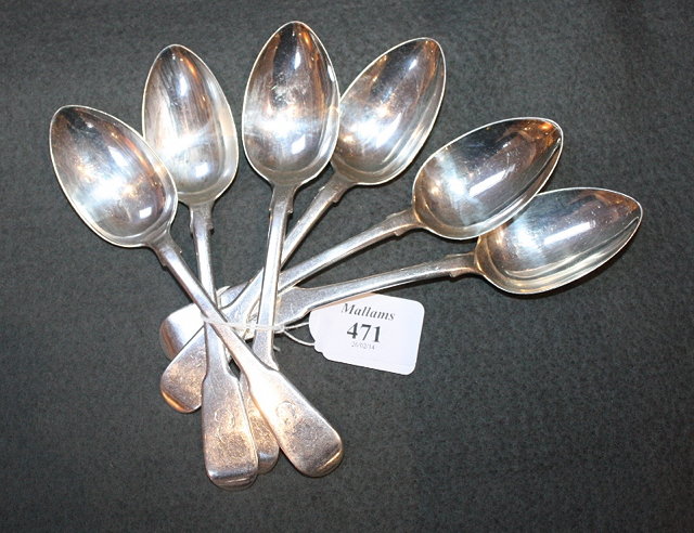 Appraisal: A SET OF SIX GEORGE III SILVER OLD ENGLISH PATTERN