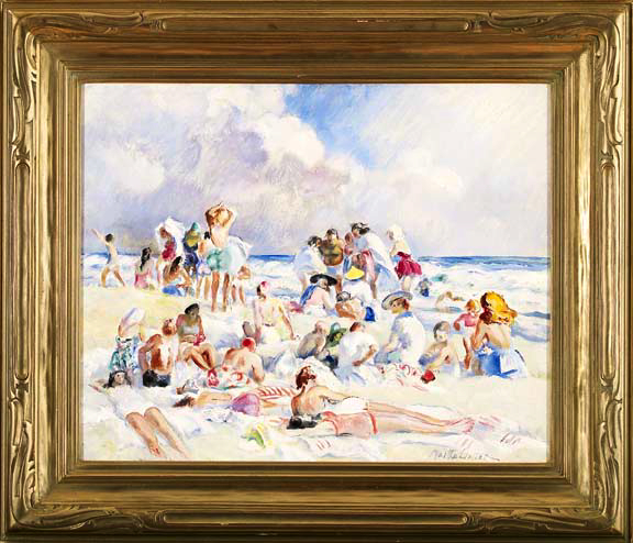 Appraisal: Martha Walter American Pennsylvania - Beach Scene oil on board