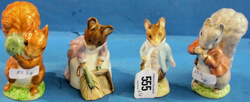 Appraisal: Beswick Beatrix Potter figures Hunca Munca Sweeping Squirrel Nutkin Timmy