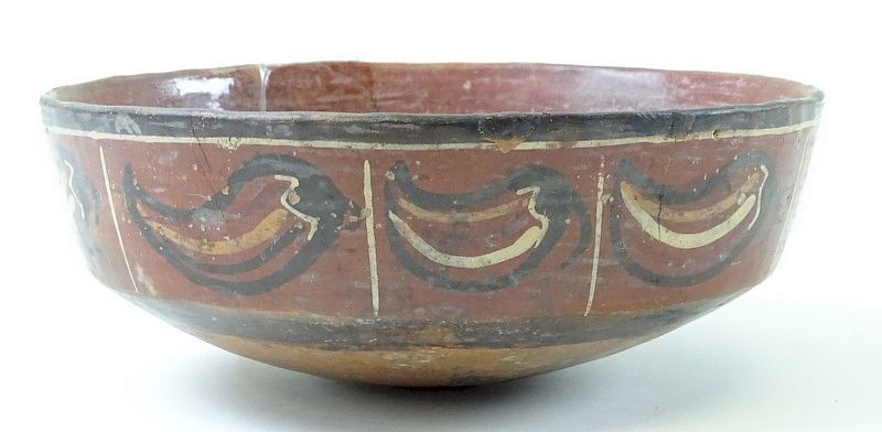 Appraisal: Pre Columbian Ceramic Bowl Pre Columbian Ceramic Bowl Total Weight