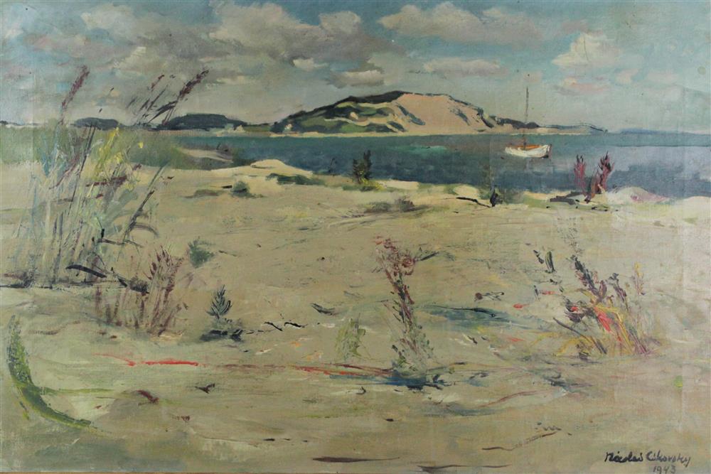 Appraisal: NICOLAI S CIKOVSKY POLISH AMERICAN - LONG ISLAND SHORE Oil