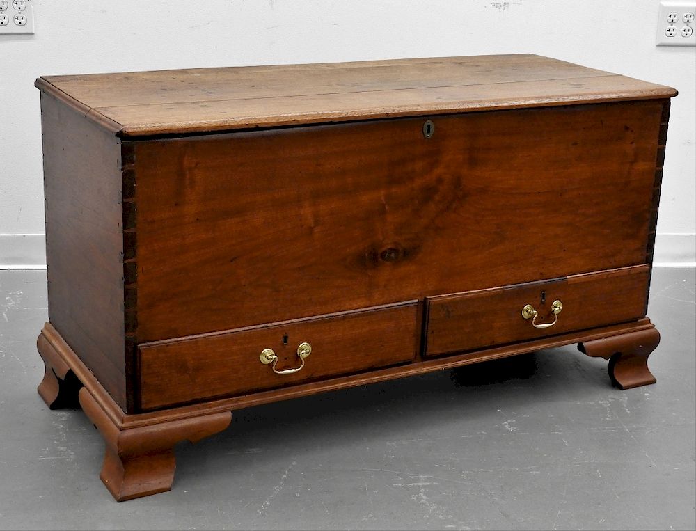 Appraisal: C Penn Chippendale Mahogany Blanket Chest Pennsylvania Circa Quality dovetail