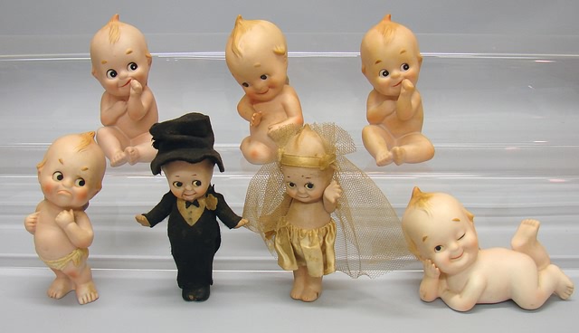 Appraisal: Lot of bisque Kewpie type - Figurines including a bride