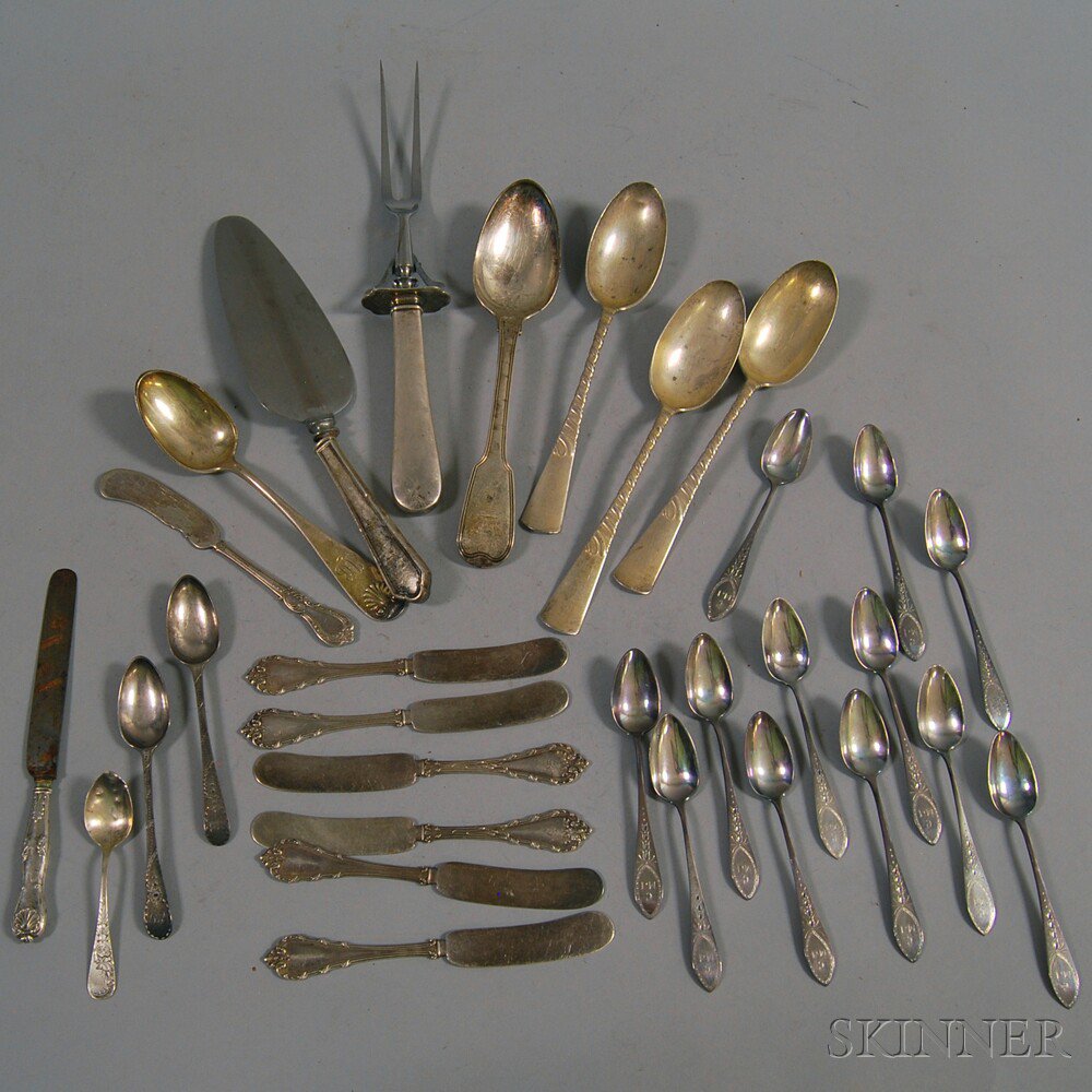 Appraisal: Miscellaneous Group of Sterling Silver Flatware including a set of