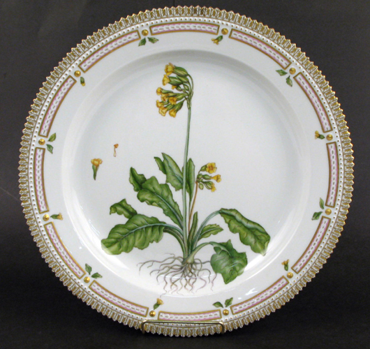 Appraisal: DANISH ROYAL COPENHAGEN FINE PORCELAIN CHARGER with yellow wildflower decoration