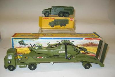 Appraisal: Armoured Command Car and AEC Articulated Transporter and Helicopter boxes