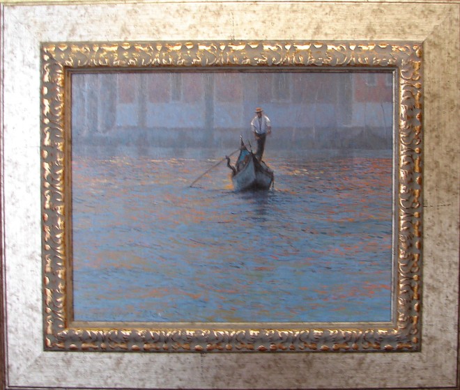 Appraisal: Harry Buckley Venetian scene oil on board x SLL H