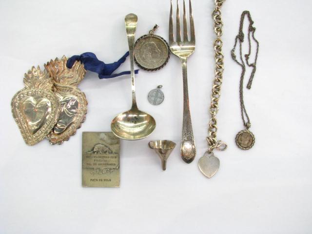 Appraisal: Group of Sterling Accessories including a Tiffany bracelet with heart