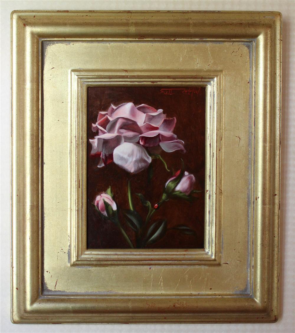 Appraisal: SCOTT B ROYSTON AMERICAN - ROSE Oil Framed Provenance Home