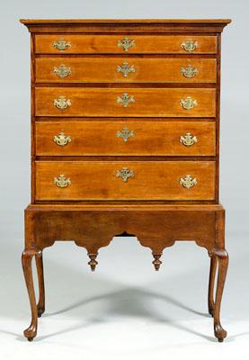 Appraisal: New England Queen Anne chest on frame maple and pine