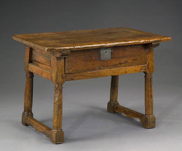 Appraisal: An Italian Baroque walnut writing table second quarter th century