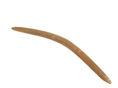 Appraisal: An Australian boomerang with continuous reeded and zig-zag incisions in