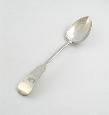 Appraisal: A George IV Irish silver Fiddle pattern basting spoon by