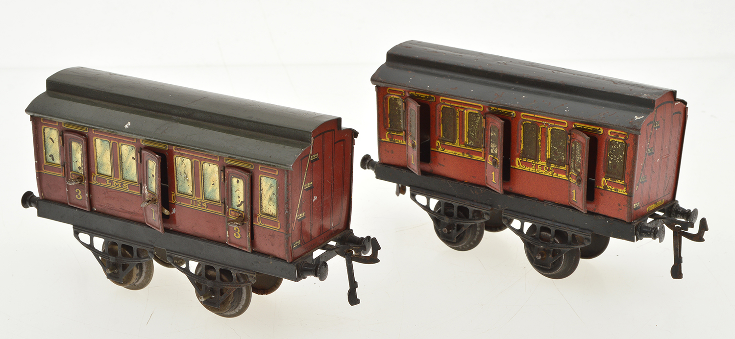 Appraisal: HORNBY SERIES - - PASSENGER COACH WITH COLLESTORY ROOF AND