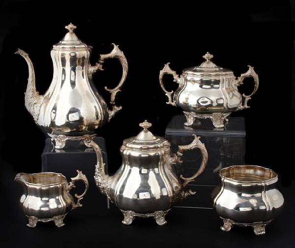 Appraisal: A sterling five piece tea and coffee setWhiting Mfg Co