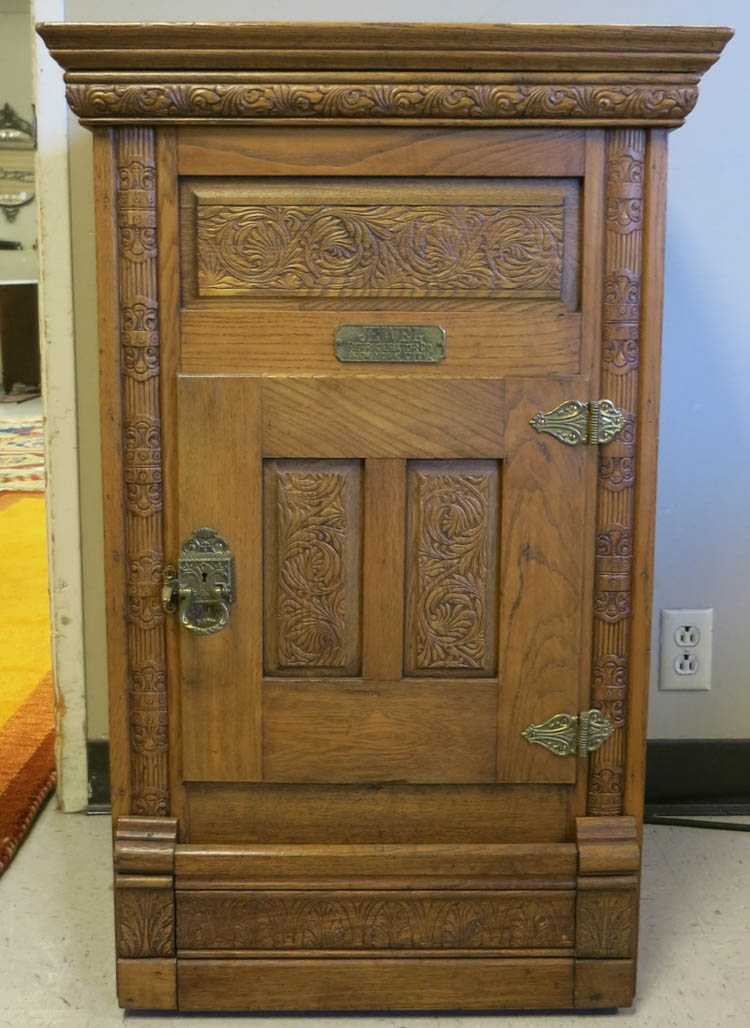 Appraisal: ANTIQUE ICE BOX REFRIGERATOR CONVERSION American c a single-door ice