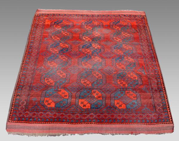 Appraisal: RED GROUND BOKARA RUG ' '' x ' ''