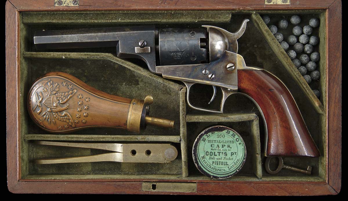 Appraisal: RARE CASED COLT BABY DRAGOON PERCUSSION REVOLVER Cal SN One