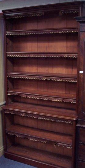 Appraisal: A Victorian mahogany library bookcase with six shelves circa cm