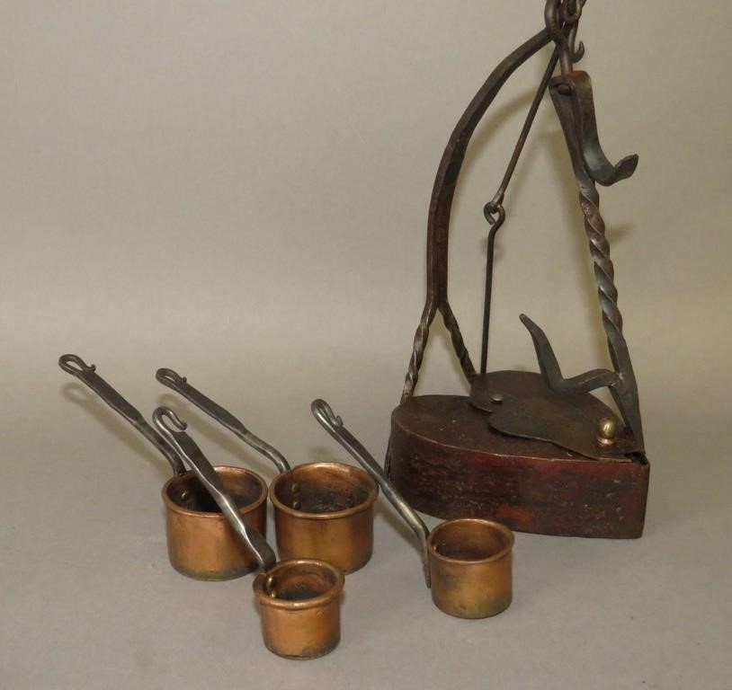 Appraisal: FOLK ART CRAFTED COPPER AND IRON ITEMS BY H W