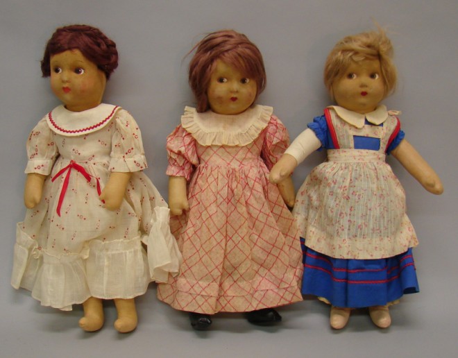 Appraisal: Lot of cloth Little Women dolls - All original dolls