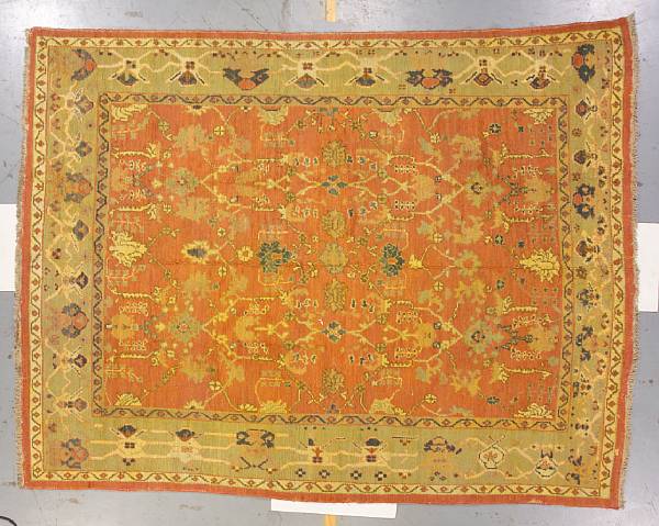 Appraisal: An Oushak carpet Wets Anatolia circa size approximately ft in