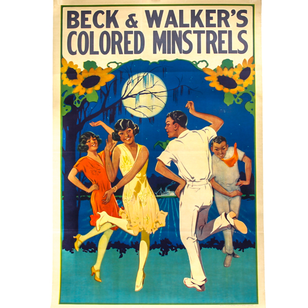 Appraisal: Beck and Walker's Colored Minstrels' vintage Black Americana lithograph advertising