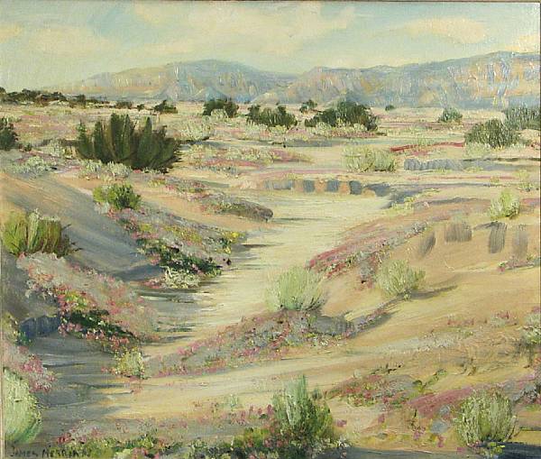 Appraisal: James Arthur Merriam American - Desert in Bloom signed 'James