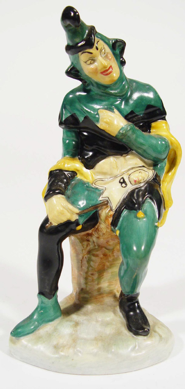 Appraisal: Hand painted Coalport figure 'The Jester' factory mark to the