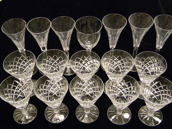 Appraisal: Waterford cut crystal seventeen pieces all marked '' pattern ten