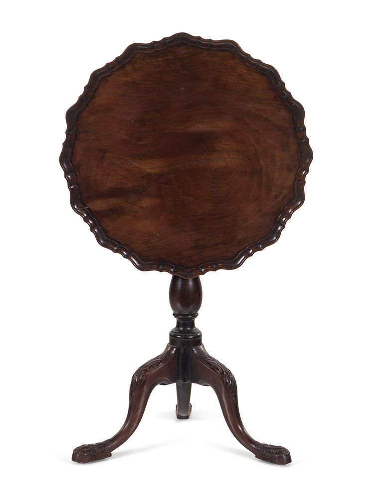 Appraisal: A George III Mahogany Tilt-Top Tea Table A George III