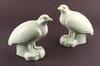 Appraisal: FIGURINES - Pair of porcelain Chinese export blanc-de-chine birds with