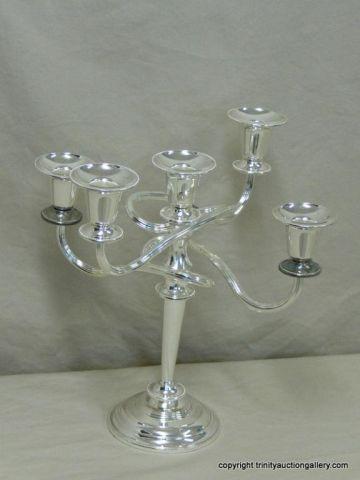 Appraisal: HBC Co Candelabra Made in England - Silverplate - Five