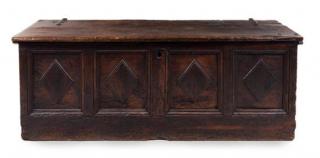 Appraisal: A Continental Walnut Cassone Height x width x depth inches