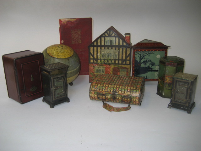 Appraisal: Seven early th century advertising tins including Edmondson's toffee safe