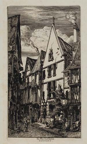 Appraisal: CHARLES MERYON La Rue des Toiles Bourges Etching and drypoint