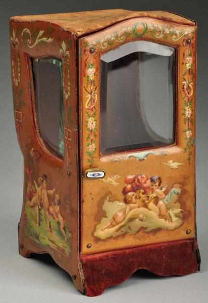 Appraisal: Original Antique French Sedan Chair for Doll Description Beautifully molded