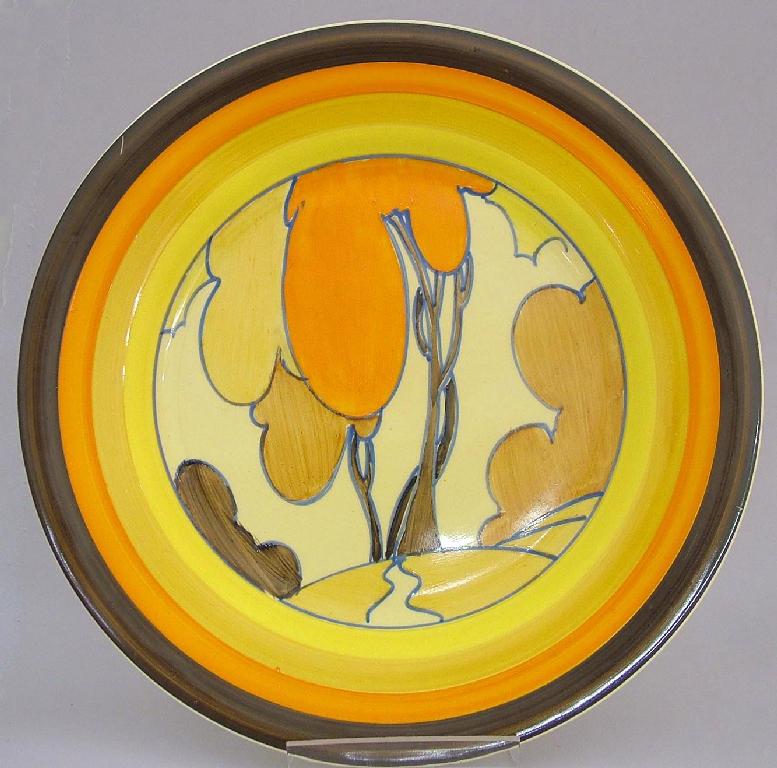 Appraisal: Orange Autumn' Bizarre circular plate diameter