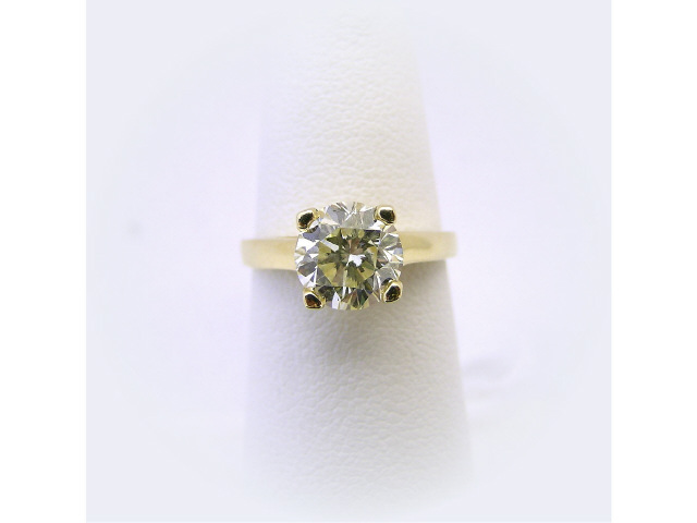 Appraisal: K yellow gold engagement ring set with ct solitaire round