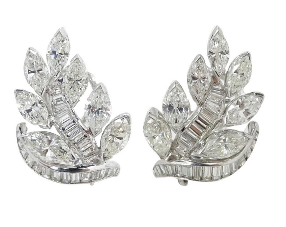 Appraisal: Platinum ct Diamond interchangeable Earrings Platinum ct Diamond interchangeable Earrings