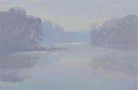 Appraisal: JOHN EBERSBERGER American th century MISTY MORNING signed lower right