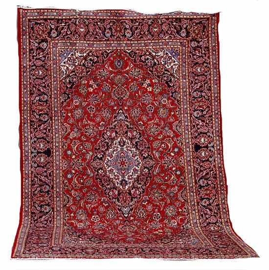 Appraisal: Persian Kashan carpet ' '' x ' '' Provenance New